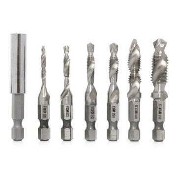 WIERTŁA GWINTUJĄCE HSS M3 - M10 GWINTOWNIKI 7 EL.