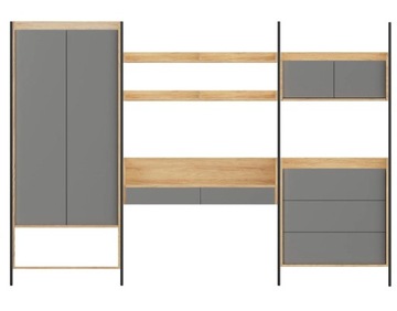 MOBIUS PINK WARDROBE 2D Модульная мебель для комнаты