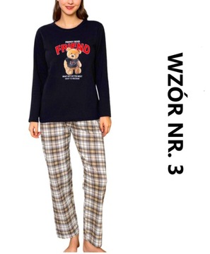 УДОБНАЯ УТЕПЛЕННАЯ ПИЖАМА БРЮКИ С ДЛИННЫМИ РУКАВАМИ МНОГИЕ УЗОРЫ КРАСИВЫЙ УДОБНЫЙ S