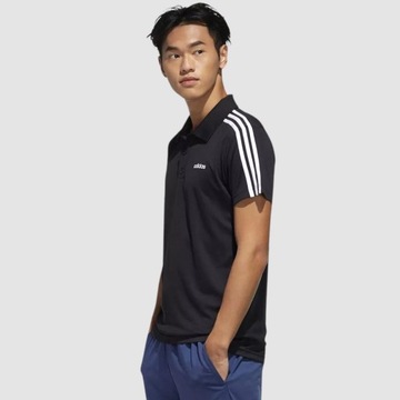 Koszulka Polo Męska Adidas Treningowa Czarna Sportowa L