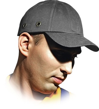Przemysłowy hełm lekki szary/stalowy BUMPCAP