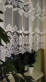 Biała firanka żakardowa 160x400cm 648252 HAFT