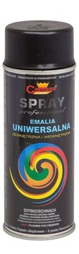 Farba akrylowa spray uniwersalny CHAMPION RAL 9011 Czarny MAT 400ml