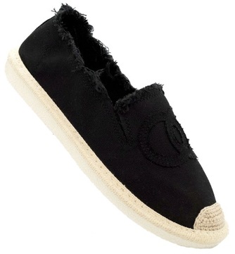 TENISÓWKI BALERINY ESPADRYLE TRAMPKI CZARNE 38