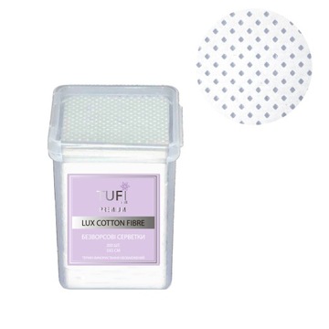 Niestrzępiące się chusteczki TUFI profi PREMIUM LUX Cotton 5x5 cm 200 pcs