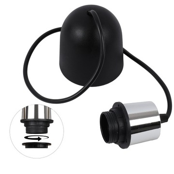 LAMPA WISZĄCA SUFITOWA LINKA MONTAŻOWA DO LAMPY CHROM GWINT E27 75CM