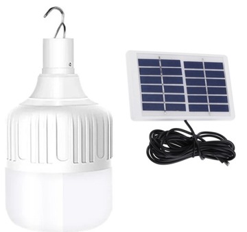 LAMPA SOLARNA ZARÓWKA KEMPINGOWA DO KAMPERA POD NAMIOT OGRODOWA NA TARAS