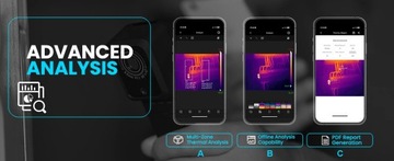 ТЕПЛОВИЗИОННАЯ КАМЕРА С ПРИЛОЖЕНИЕМ WIFI IPHONE iOS ANDROID 256*192 25 Гц -20 ДО 550°C