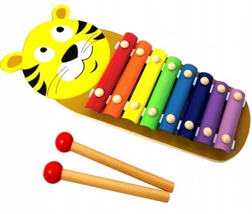 ДЕРЕВЯННЫЙ РАЗНОЦВЕТНЫЙ ТИГР КАЛМЕР SMILY PLAY