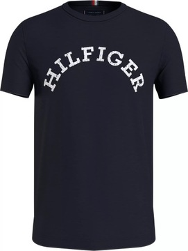 TOMMY HILFIGER KOSZULKA MĘSKA T-SHIRT HILFIGER ARCHED TEE GRANATOWA r.M