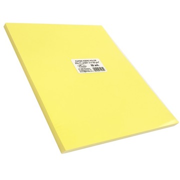 PAPIER KSERO KOLOROWY A4 160g 50 ARKUSZY JASNY ŻÓŁTY PROTOS