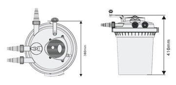 НАПОРНЫЙ ФИЛЬТР С УФ-ЛАМПОЙ 11ВТ ДЛЯ ПРУДА ОБЪЕМОМ ДО 8м3