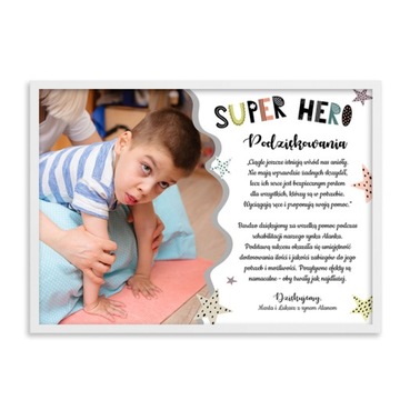 Plakat zdjęcie podziękowanie dla lekarza ramka