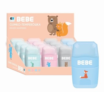 ДВОЙНАЯ ТОЧИЛКА BEBE с контейнером С ЛАСТИКОМ