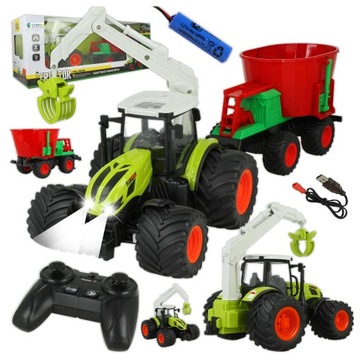 ZDALNIE STEROWANY TRAKTOR NA PILOTA Z ROZSIEWACZEM PREZENT DLA CHŁOPCA