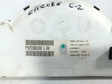 CITROEN C2 03-09 PŘÍSTROJOVÁ DESKA BUDÍKY TACHOMETR OE 9652008280G