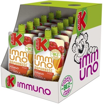 Mus Kubuś Immuno jabłko mango pomarańcza 12 x 100g