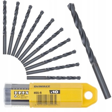 DeWALT 10SZT WIERTŁA HSS-R DO METALU WG DIN 338