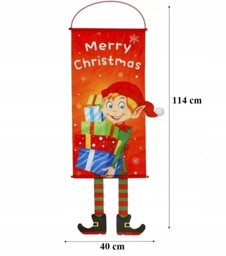 БАННЕР подвесное украшение Рождественский кулон магазин витрина дверь эльф украшение