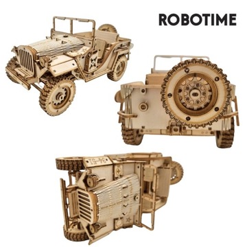 ДЕРЕВЯННАЯ 3D МОДЕЛЬ АМЕРИКАНСКОГО ВОЕННОГО ДЖИПА