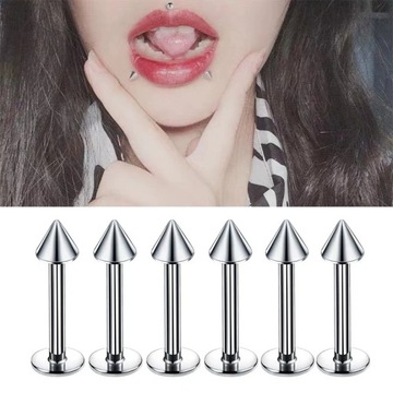Kit de anillos de perforación de pezón de lengua Industrial para mujeres y