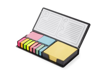 Zestaw kolorowych karteczek samoprzylepnych w etui