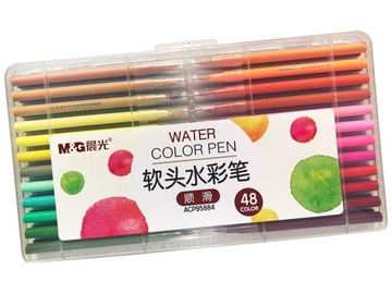 Pisaki flamastry MG pędzelkowe Brush 48 k piórnik