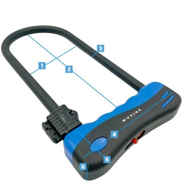 U-LOCK ВЕЛОСИПЕДНЫЙ ЗАМОК MUVIKE U-ФОРМА ВЕЛОСИПЕДНЫЙ ЗАМОК СТАЛЬ 320/14К
