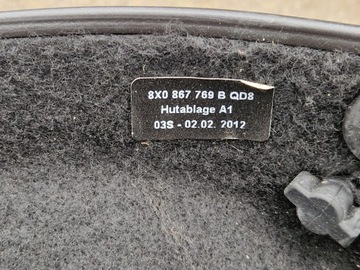 AUDI A1 8X 3 DVEŘE POLIČKA KUFRU 8X0867769B 10-2018