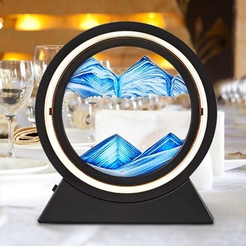 3D настольная лампа с динамическим песком и движущимся изображением со светодиодным ночником