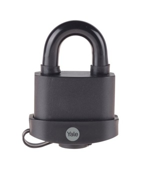 Kłódka odporna atmosferycznie Yale Y220B stalowa w powłoce PVC 71mm
