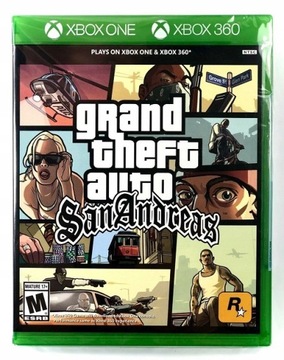 GTA San Andreas Xbox One + S + X + Xbox Series X + Xbox 360 = PŁYTA = FOLIA