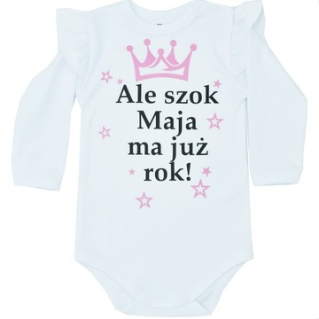 Body z falbanką Ale Szok + imie dziecka 92