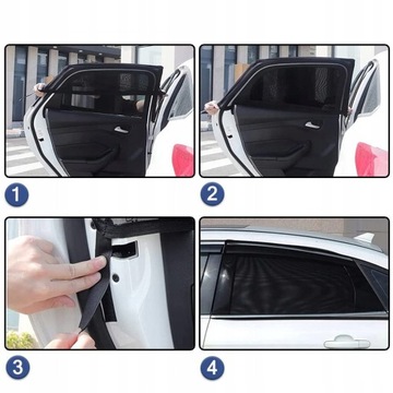 СОЛНЦЕЗАЩИТНЫЙ КОЗЫРЕК НА ЗАДНЕЕ СТЕКЛО АВТОМОБИЛЬНОЙ МОСКИТНОЙ СЕТКИ 2 ШТ.