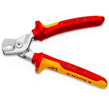 NOŻYCE DO KABLI IZOLOWANE 1000V 160MM KNIPEX