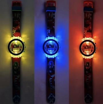 Электронные часы AVENGERS для мальчиков со светодиодной подсветкой «Халк» «Железный человек»