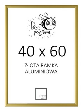 ZŁOTA RAMA ALUMINIOWA 40x60 PLAKAT 60x40 PUZZLE