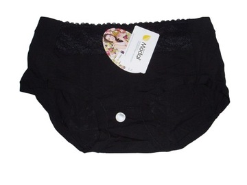 Figi damskie DC Girl 29191 modal z koronką wysokie czarny L