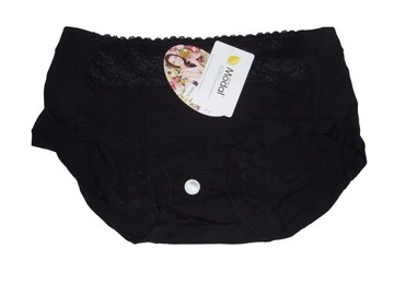 Figi damskie DC Girl 29191 modal z koronką wysokie czarny XL