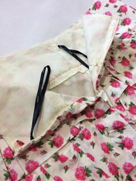 Bawełniana spódnica kwiaty falbanka bardzo krótka