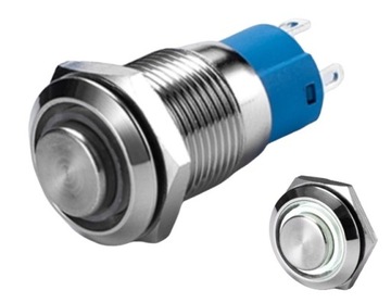 Włącznik przycisk monostabilny chwilowy reset 12mm 12V LED podświetlany