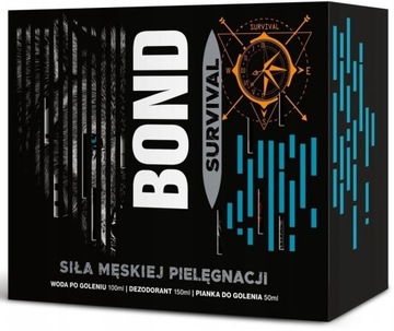 BOND SURVIVAL - ZESTAW KOSMETYKÓW DO PIELĘGNACJI MĘSKIEJ SKÓRY - 3 EL.