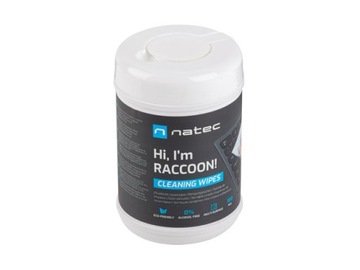 NATEC ЧИСТЯЩИЕ САЛФЕТКИ RACCOON 100 шт.