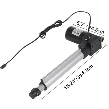 Электрический линейный привод VEVOR 12 В 5 мм/с 300 мм