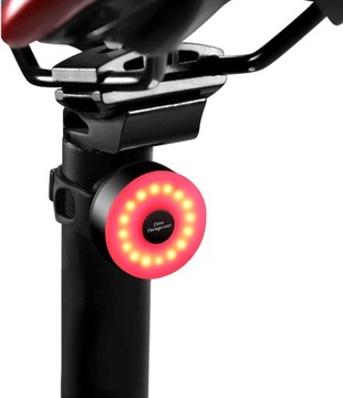 LAMPKA ROWEROWA TYLNA DONPEREGRINO LED DŁUGI CZAS DZIAŁANIA KAUCZUK
