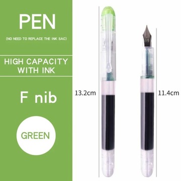 0.38/0.5mm Fountain Pen Writing Large Ink Off