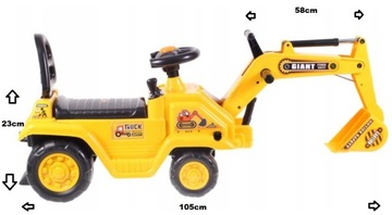 RIDDLE PUSHER WALKER ЭКСКАВАТОР 3 В 1 МАШИНКА-ГОШОК БОЛЬШАЯ АВТОМОБИЛЬ ДЛЯ ДЕТЕЙ