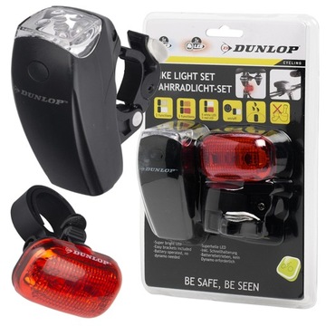 Велосипедные фонари СВЕТОДИОДНОЕ ОСВЕЩЕНИЕ переднее и заднее DUNLOP