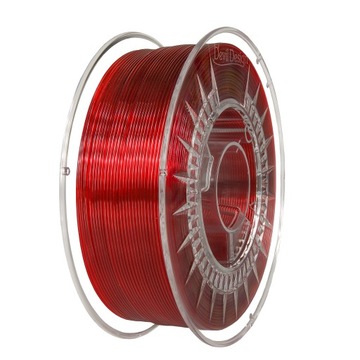 Filament Devil Design PET-G Ruby Red Transparent Czerwony 1,75mm 1kg