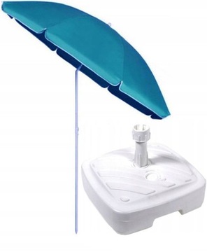 DUŻY PLAŻOWY PARASOL OGRODOWY 180 cm + PODSTAWA